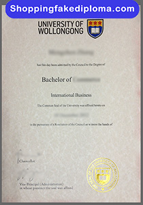 University of Wollongong diploma, fake University of Wollongong diploma