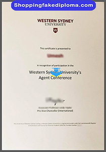 Western Sydney University certificate, fake Western Sydney University certificate