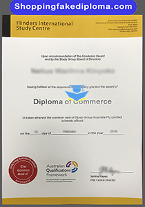 flinders international study centre diploma, fake flinders international study centre diploma