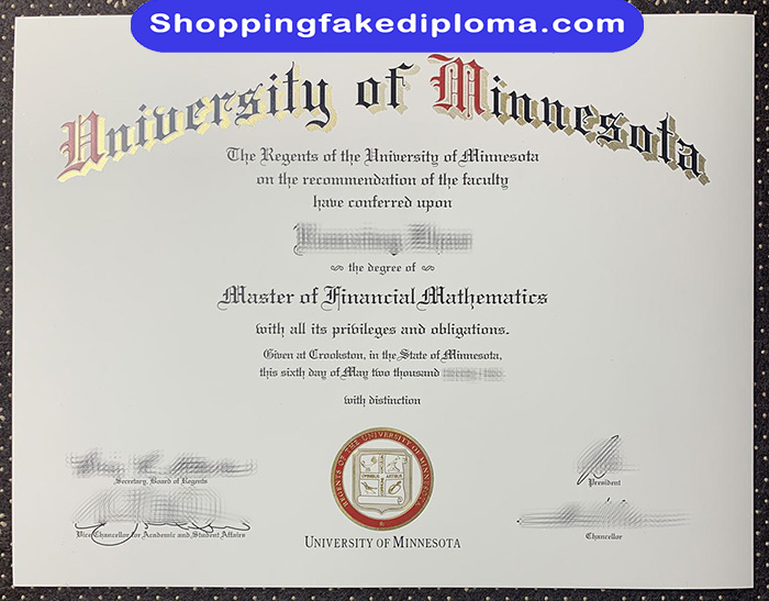 University of Minncsota fake degree, University of Minncsota fake diploma