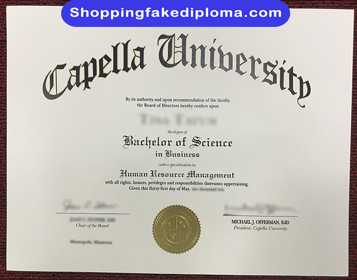 Capella University fake degree, Capella University diploma