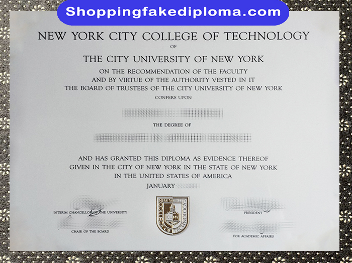 City University of New York fake degree, City University of New York diploma