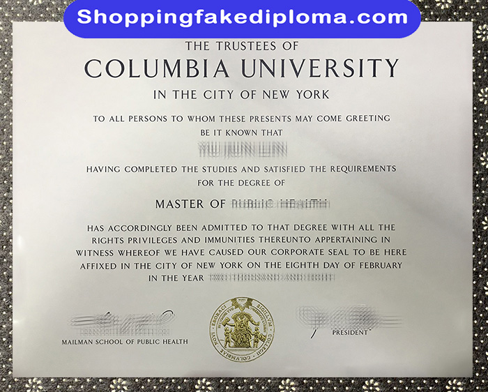 Columbia University fake Degree, Columbia University diploma