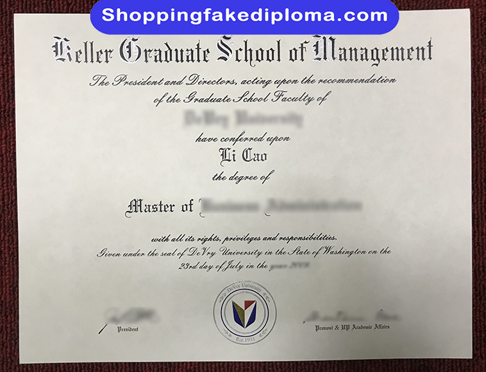 Devry University fake Degree, Devry University diploma