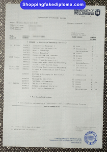 Fake University of Wollongong transcript, buy fake University of Wollongong transcript