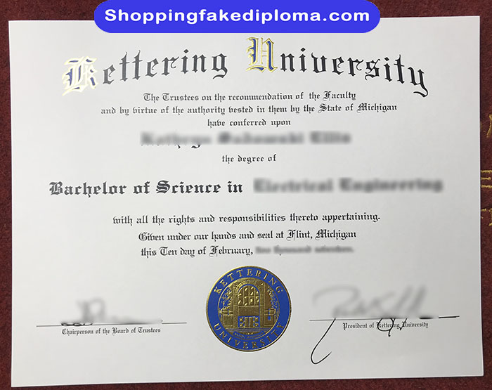 Kettering University fake degree, Kettering University diploma