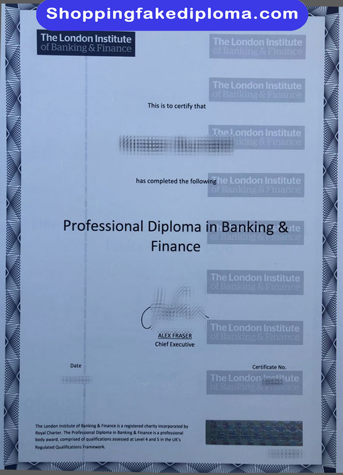 London Institute of Banking and Finance fake diploma