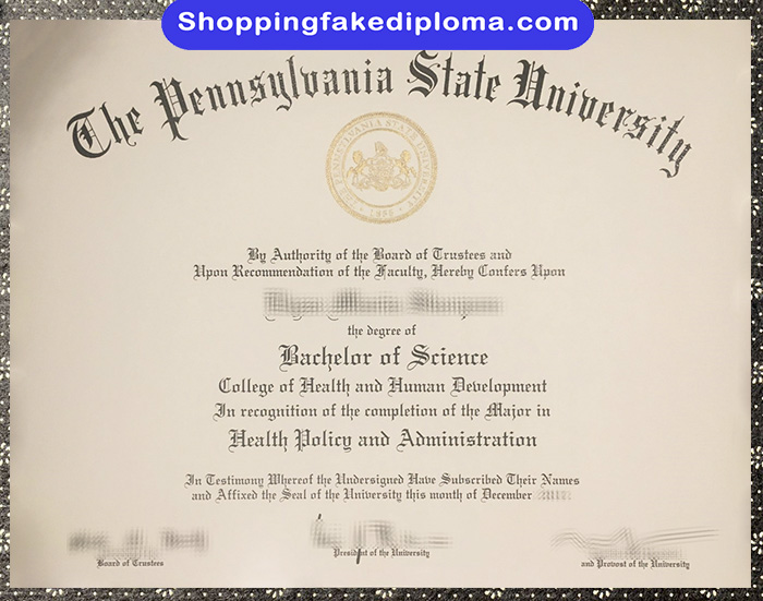 Pennsylvania state University fake degree, Pennsylvania state University degree