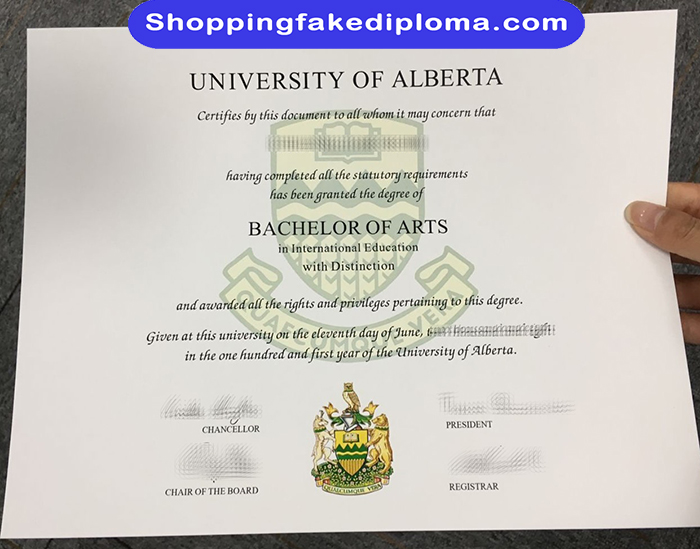 University of Alberta fake Degree, University of Alberta diploma