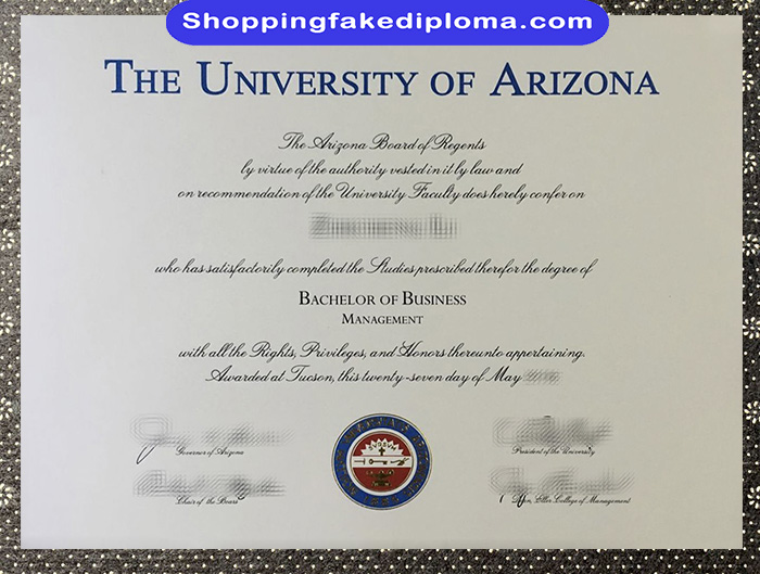 University of Arizona Fake Degree, University of Arizona diploma