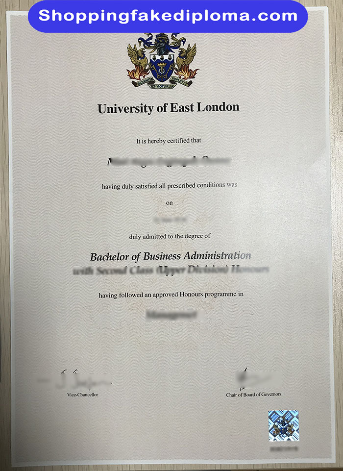 University of East London fake Degree, University of East London diploma