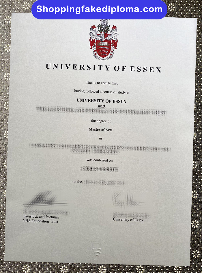 University of Essex fake degree, University of Essex diploma