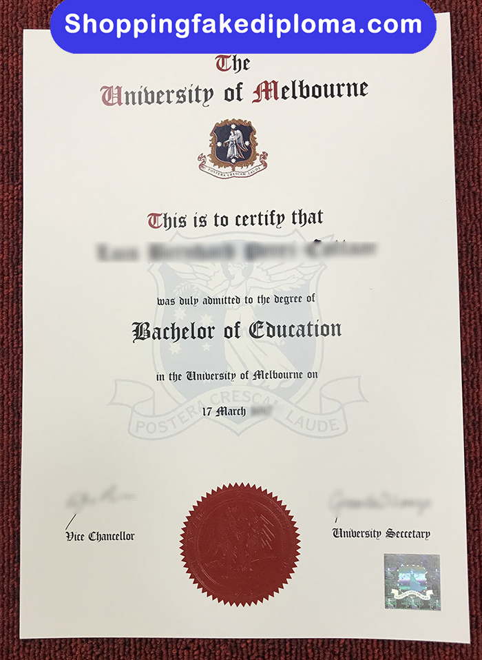 University of Melbourne fake Degree, University of Melbourne diploma