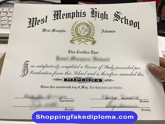 West Memphis High School fake diploma, High School diploma