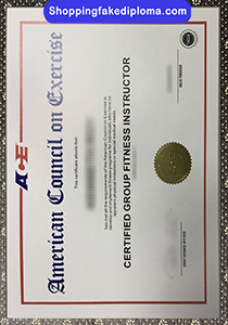 ACE certificate, fake ACE certificate, American Council on Exercise