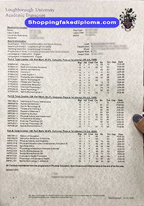 Loughborough University transcript, fake Loughborough University transcript