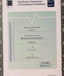 fake NET Certificate of Assessment of Occupational Competence