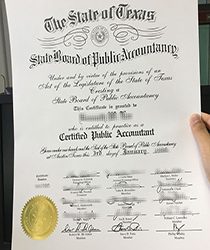 State of Texas CPA fake certificate
