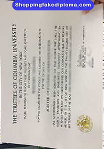 Trustees of Columbia University fake degree