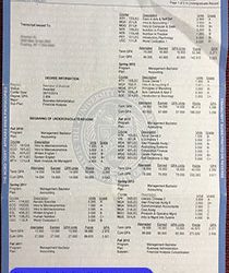 University of Buffalo fake Transcript