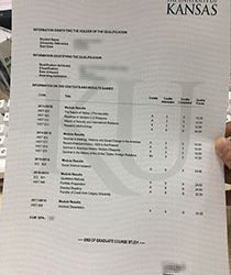 University of Kansas fake Transcript