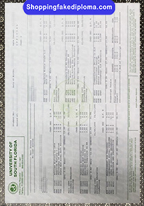 University of South Florida Transcript, fake University of South Florida Transcript