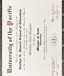 University of The Pacific fake degree