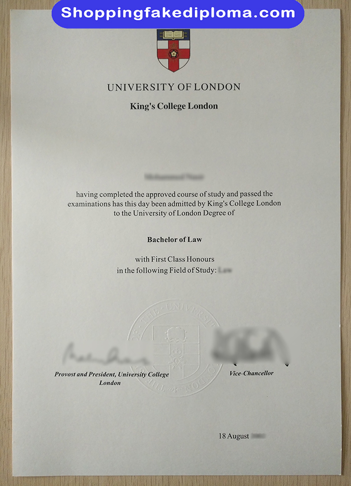 kings college london fake degree, KCL degree, UK diploma