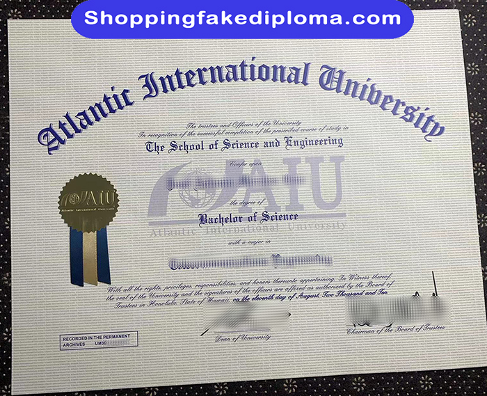 AIU fake degree, Atlantic International University fake degree