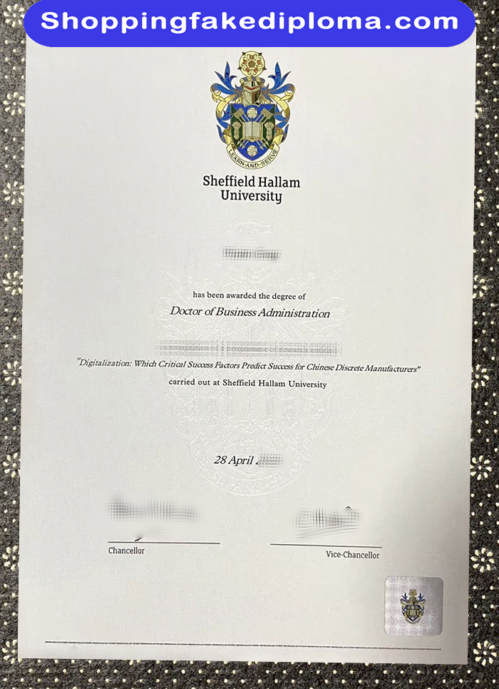 Sheffield Hallam University fake degree, buy Sheffield Hallam University fake degree