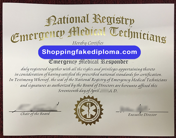 fake EMT certificate, buy fake EMT certificate