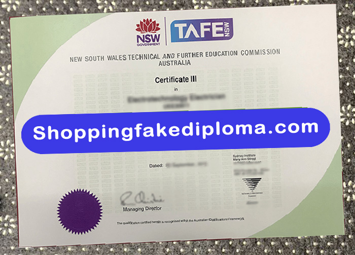 tafe certificate template